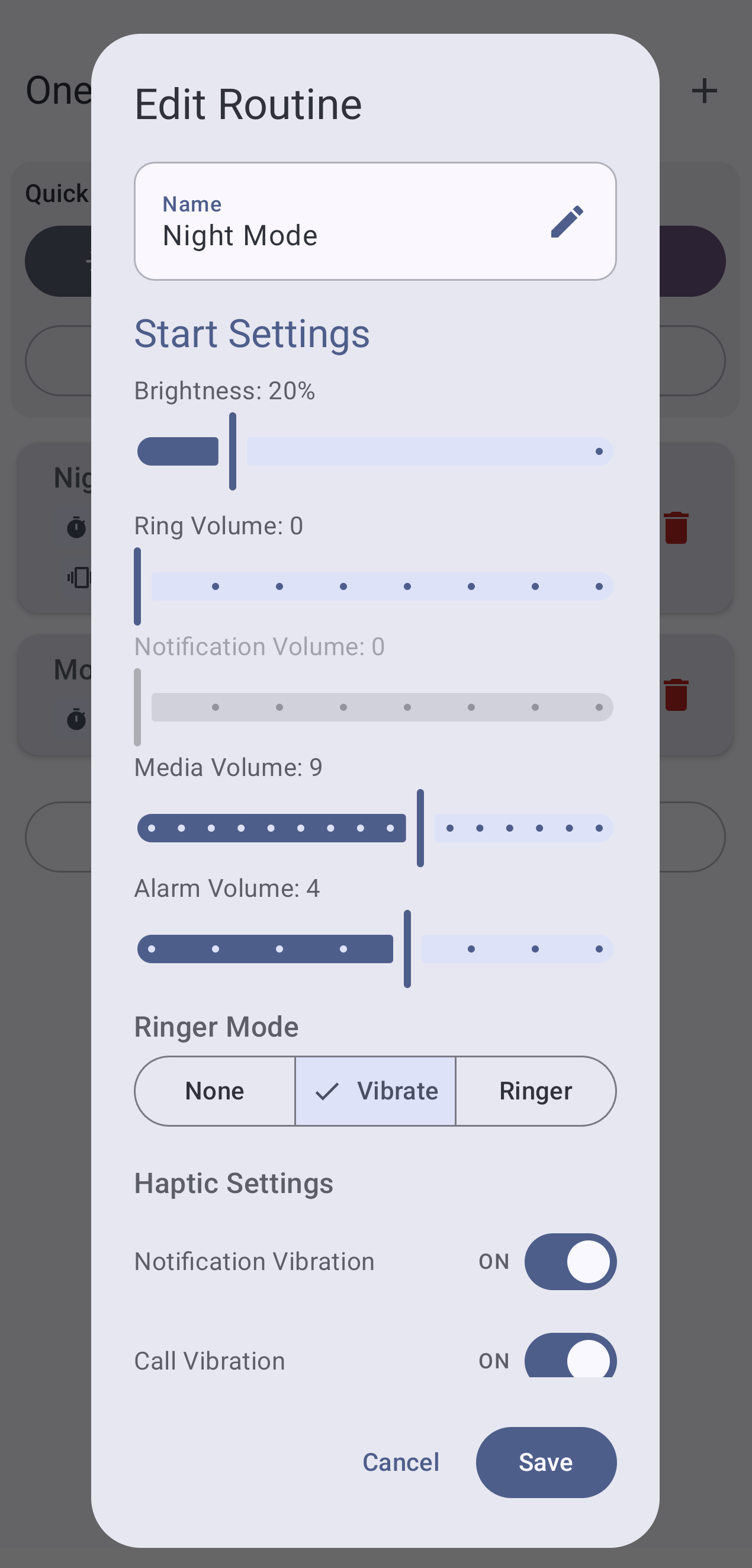 Routine Setup